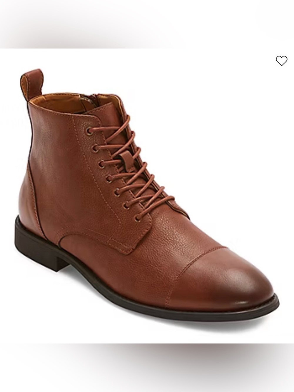 J. Ferrar Mens Colebrook Flat Heel Lace Up Boots